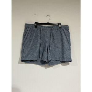 Woman’s Eddie Bauer Xxl Blue Linen Shorts With Draw String Waist